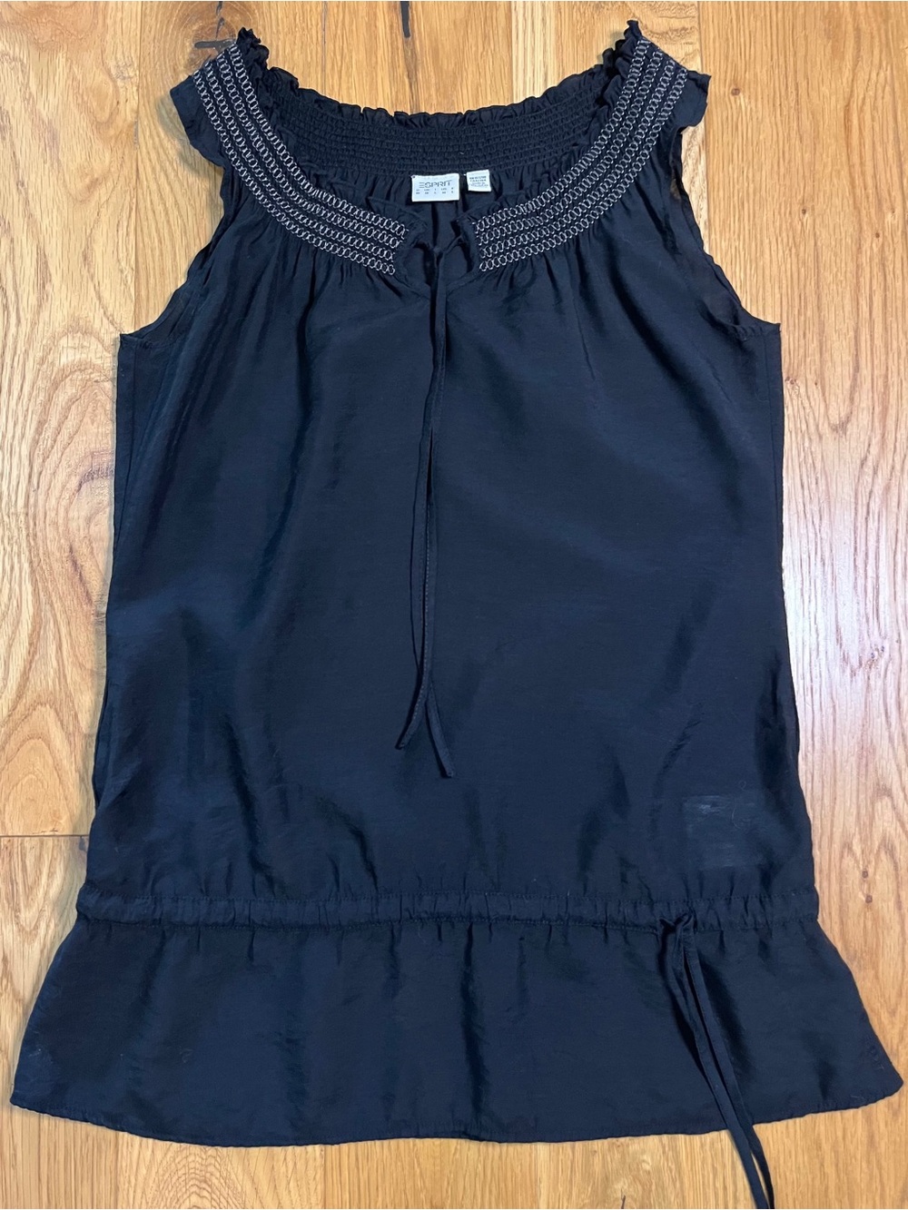 Vintage Esprit Black Sleeveless Top. Women's Medium. Lightweight.